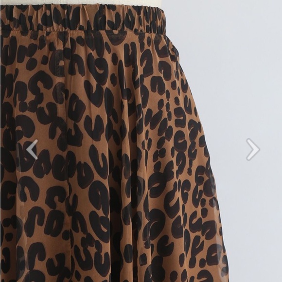 Chicwish Brown and Black Animal Print Maxi Skirt - Picture 7 of 8
